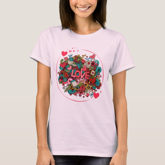 T-shirt Love Explosion valentine day  (Devant)