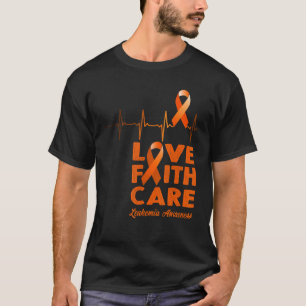 T-shirt Love Faith Care Leukemia Sensibilisation