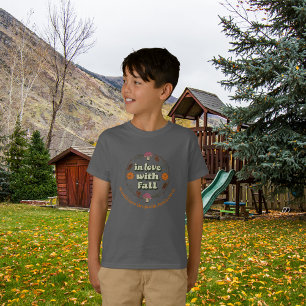 T-shirt Love Fall Thanksgiving Personnaliser Nom de famill