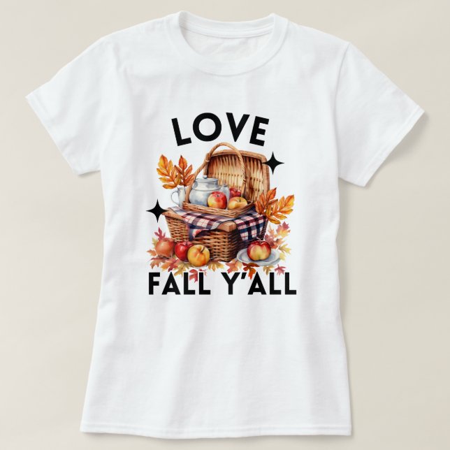 T-shirt Love Fall Y'all | Feuilles d'automne | Belle autom (Design devant)