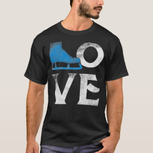 T-shirt Love Figure Patinage de glace Sport Patinage Lover