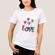 T-shirt Love flies haut