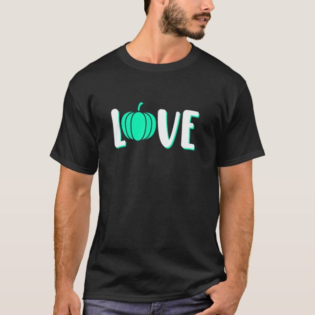 T-shirt Love Food Allergy Awareness Month Teal Ribbon Grap (Devant)