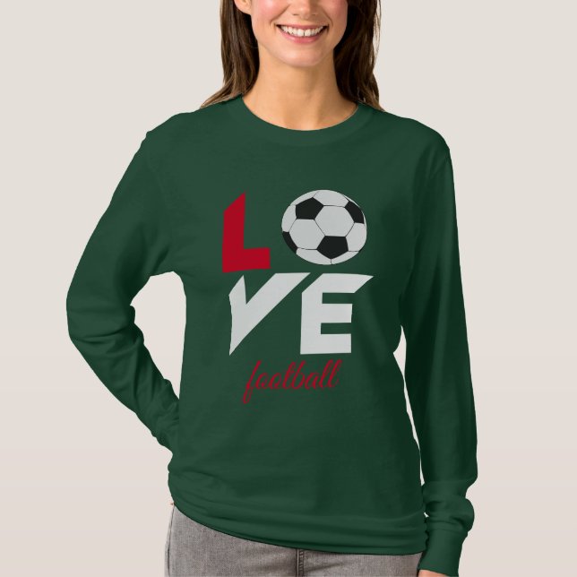 T-shirt Love football (Devant)