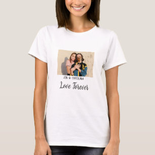 T-shirt Love Forever LGbtq couple fierté ajouter nom photo