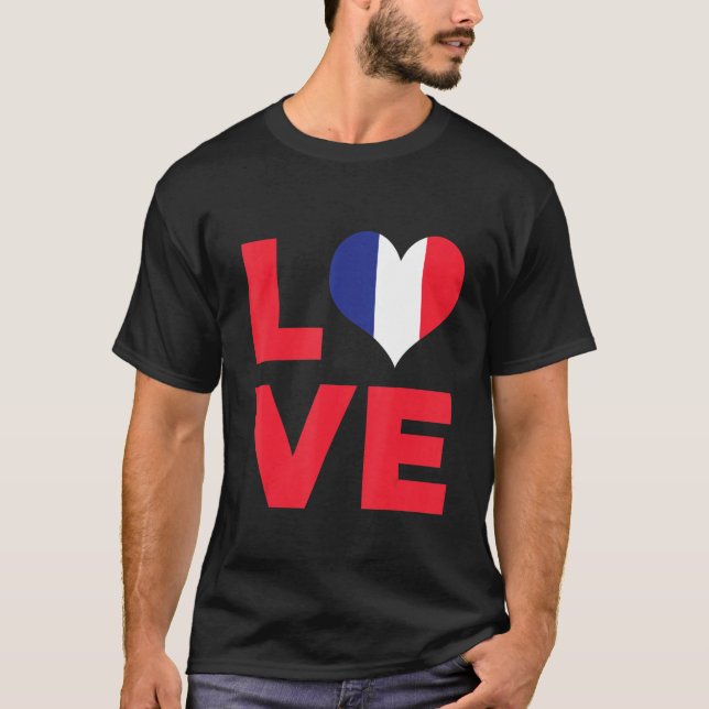 T-shirt Love France Flag (Devant)
