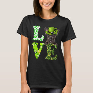 T-shirt Love French Bulldog St Patrick's Day Shamrock Iris