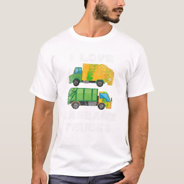 T-shirt Love Garbage Trucks Shirt Toddler (Devant)