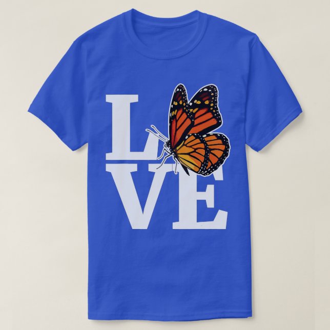 T-shirt LOVE Girls Monarch Butterfly Milkweed Butterflie (Design devant)