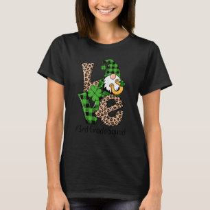 T-shirt Love Gnome Teacher Squad Joyeux St Patrick Day 3e
