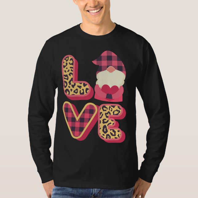 T-shirt Love Gnome Valentines Day, Love Valentine Gnomes H (Devant)