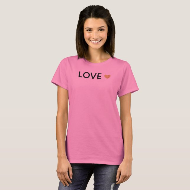 T-shirt Love Gold Heart (Devant entier)