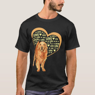 T-shirt Love Golden Retriever Chien