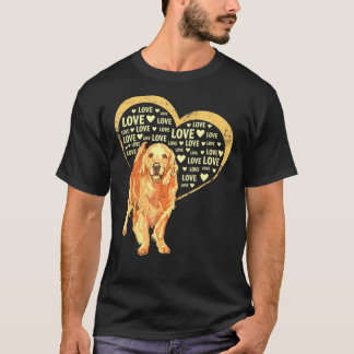 T-shirt Love Golden Retriever Chien