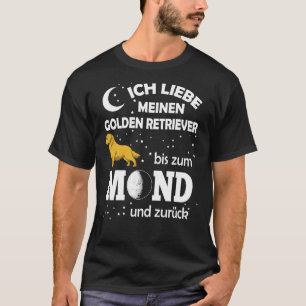 T-shirt Love Golden Retriever Moon