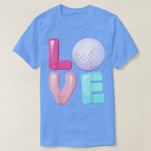 T-shirt Love Golf Player Équipe Fan Girls Femmes (Design devant)