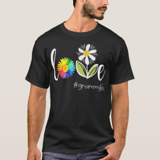 T-shirt love Grammy life flower art beautiful flower betti