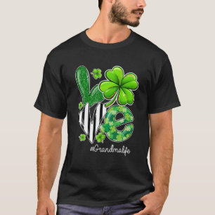 T-shirt LOVE Grandma Life Shamrock Irish Pride St Patrick'
