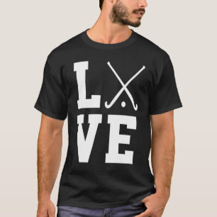 T-shirt Love Graphic Joueur de hockey de terrain Hockey St
