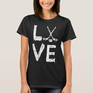 T-shirt Love Graphic Joueur de hockey de terrain Hockey St