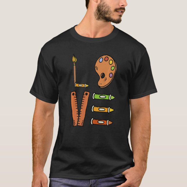 T-shirt Love Graphic Painting Painter Paint Artwork Artist (Devant)