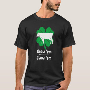 T-shirt Love Growing Vaches Montrant Bétail Fermier Costum