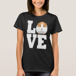 T-shirt Love Guinea Pig Hamsters Lovers Cadeau