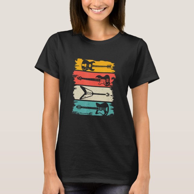T-shirt Love Guitar Différentes Musique Guitariste Présent (Devant)