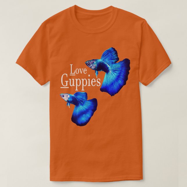 T-shirt Love Guppy Fish (Design devant)