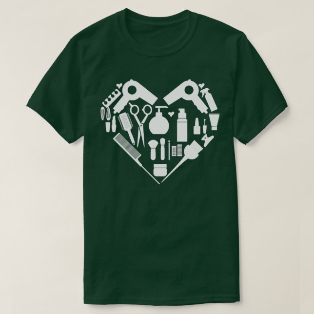 T-shirt Love Hairdressing (Design devant)