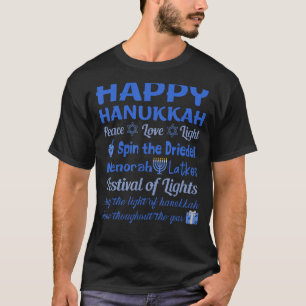 T-shirt Love Hanoukka Chemise juive Fête Dreidel