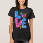 T-shirt Love Hanoukka Dreidel Happy Chanukkah Menorah Jewi<br><div class="desc">Love Hanoukka Dreidel Happy Chanukkah Menorah Juif</div>
