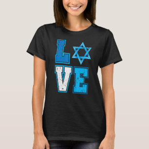 T-shirt Love Hanoukka Star Of David Happy Chanukkah Costum