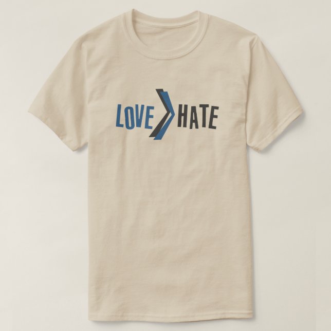 T-shirt Love Hate T shirt Collection (Design devant)