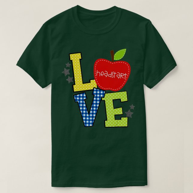 T-shirt Love Headstart, Back to School, First Day School A (Design devant)