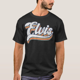 T-shirt Love Heart Elvis Nom Personnalisé GrungeVintage S