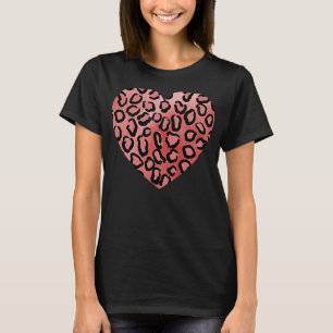T-shirt Love Heart Leopard Cheetah Poster de animal