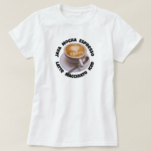 T-shirt Love Heart Paris Cappuccino Tasse à café