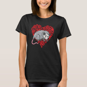 T-shirt Love Heart Valentine's Day Roses Possum Boys Kids