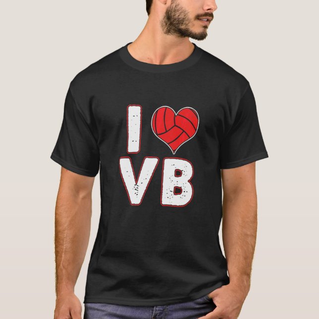 T-shirt Love Heart Volleyball Joueur Ball Sports Coach Thé (Devant)
