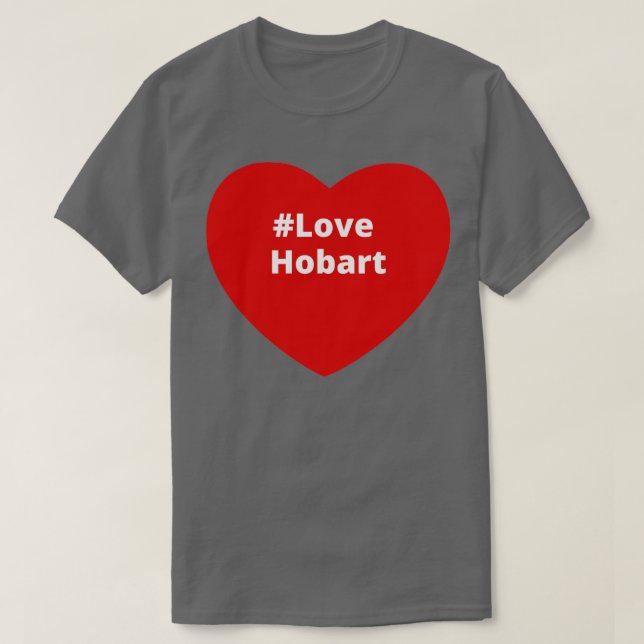 T-shirt Love Hobart Hashtag Heart (Design devant)