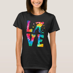 T-shirt Love Hockey sur glace Tie Dye Sports Joueur de hoc