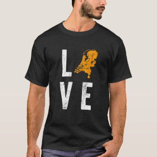 T-shirt Love Holland Map Dutch Pays-Bas Koningsdag King