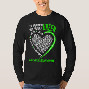 T-shirt Love Hope Faith March Nous portons une maladie du 