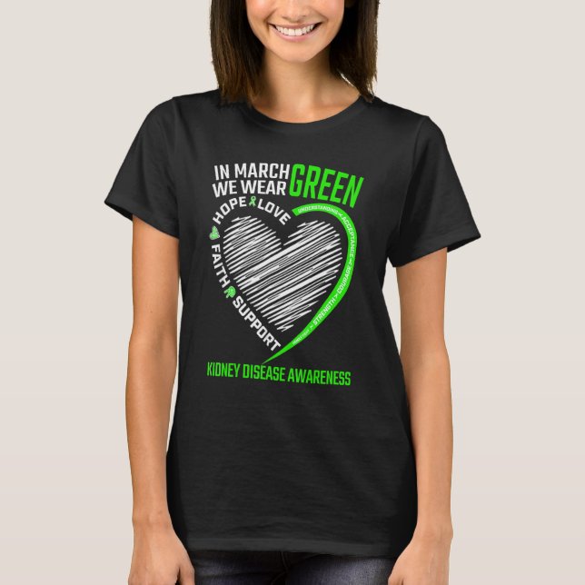 T-shirt Love Hope Faith March Nous portons une maladie du  (Devant)