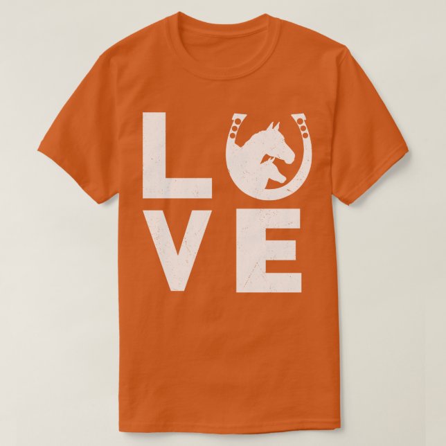 T-shirt Love Horse Equestre Équitation Amateurs d'équitati (Design devant)