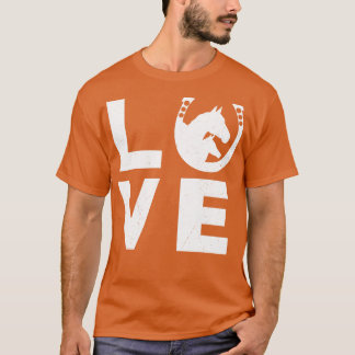 T-shirt Love Horse Equestre Équitation Amateurs d'équitati