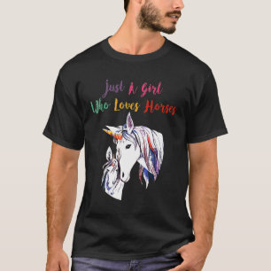T-shirt Love Horses Chevaux Cheval Équitation Colorée