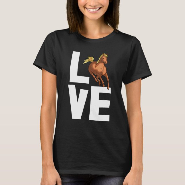 T-shirt Love Horses Équitation Rider Cheval Love Party (Devant)