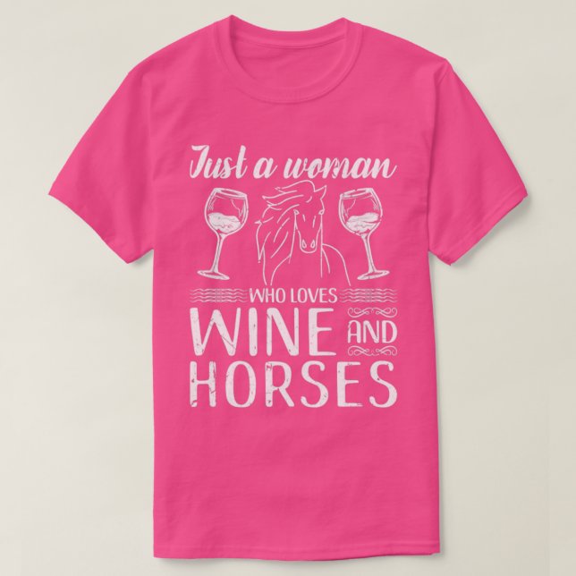T-shirt Love Horses Vin Équitation (Design devant)
